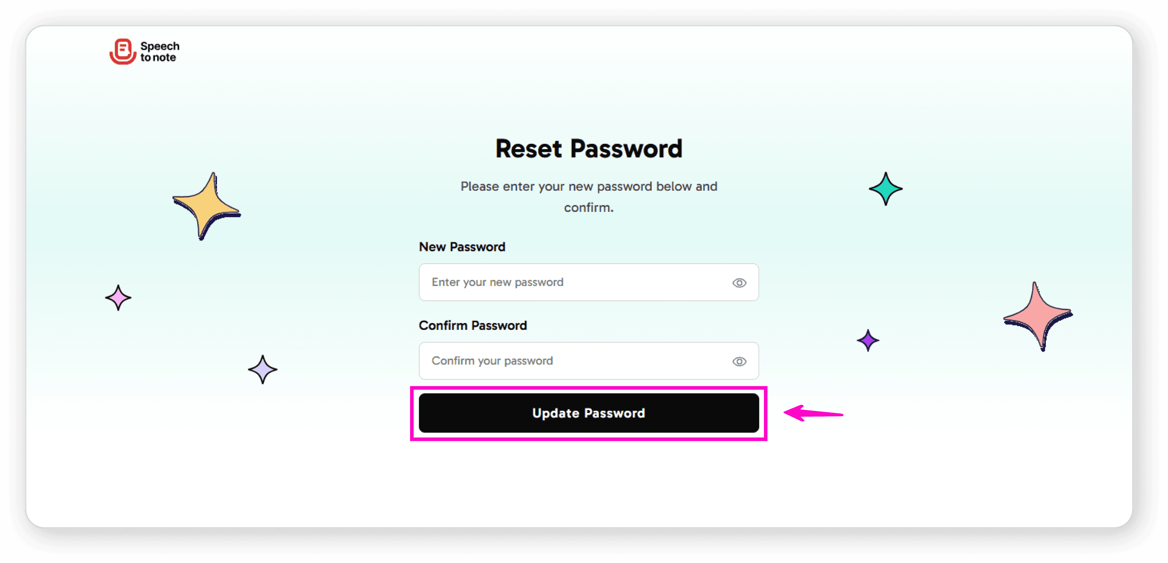 Click Update Password