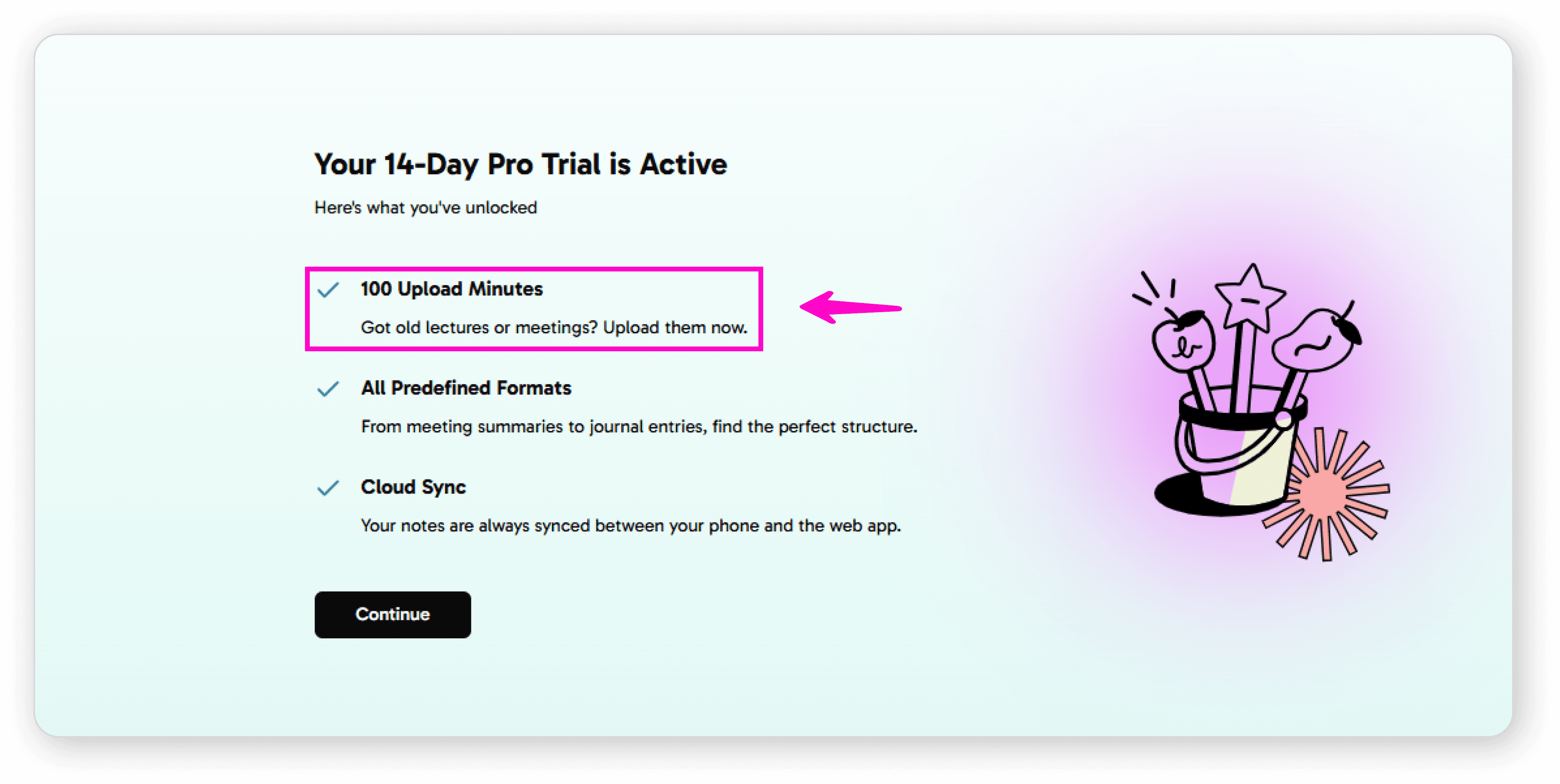 Upload minutes feature