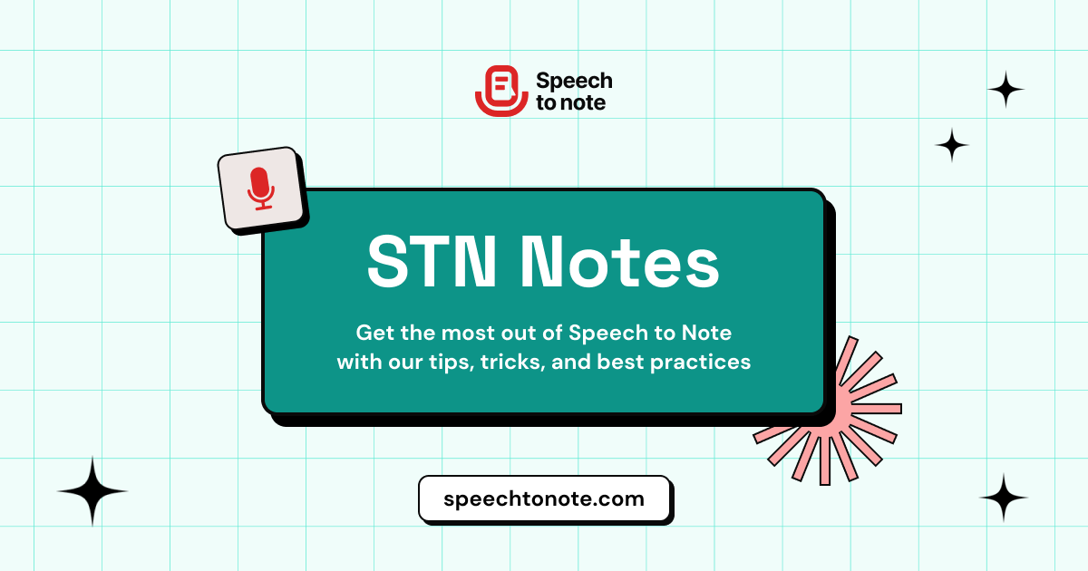 Blog | Speech to Note
